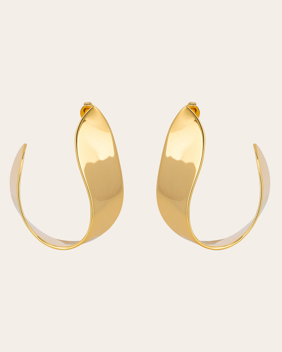 De Lunar oorbellen - gold plated